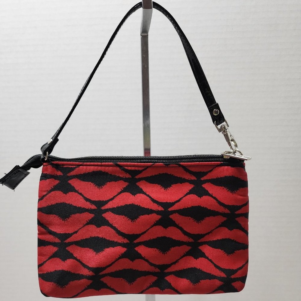 LuLu Red Lip Print Wristlet Purse - by Lulu Guinness - Picture 3 of 6